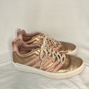 K-Swiss Gold and Pink Women's Sneakers